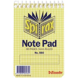 SPIRAX 560 NOTE BOOK T/O 96 PG 112X77 SPIRAX 560 NOTE BOOK T/O 96 PG 112X77