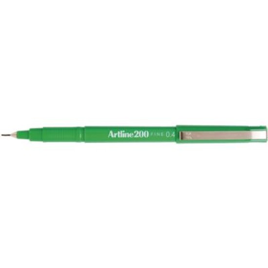 artline 200 fineline pen 0.4mm green