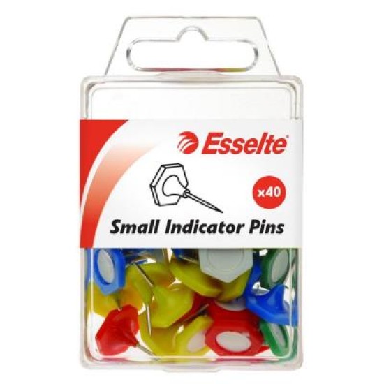 ESSELTE INDICATOR PINS SMALL ASST PK40