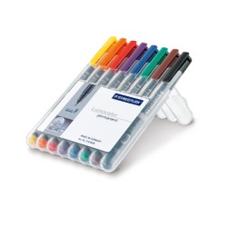 Lumocolor® permanent fine - wallet 8 asst colours