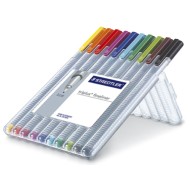 triplus® fineliner - wallet 10 asst colours