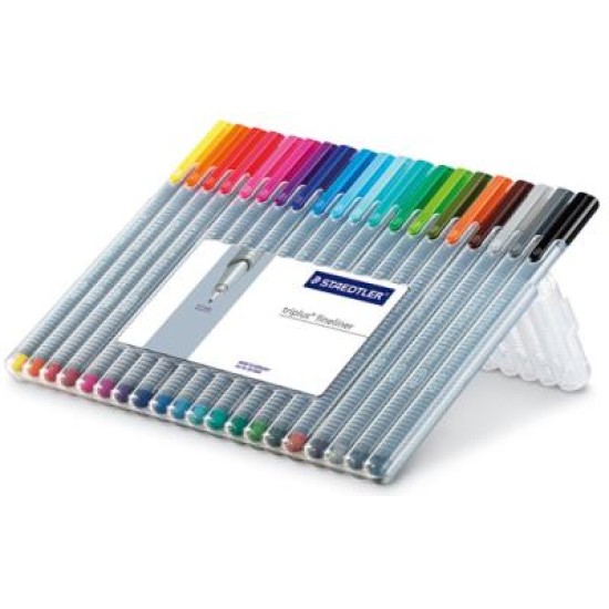 triplus® fineliner - wallet 20 asst colours