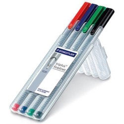 triplus® fineliner - wallet 4 asst colours