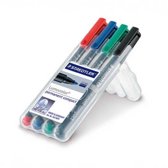 Marker Lumo. perm. compact 4pcs box