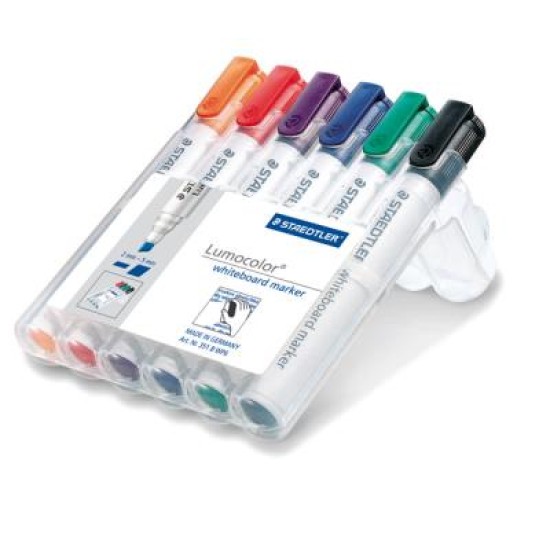 whiteboard marker chisel point - wallet of 6