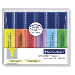 classic highlighters - wallet 6 asst colours