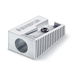 Single hole metal sharpener