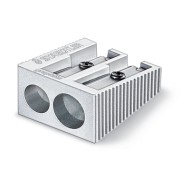 Double hole metal sharpener