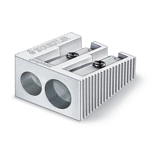 Double hole metal sharpener