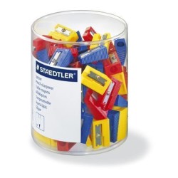 Plastic single hole sharpener asst tub of 100 Plastic single hole sharpener asst tub of 100