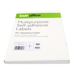 Icon Multipurpose Labels 4 Per Sheet 105x148mm, Pack of 100