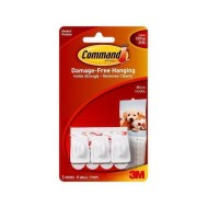 Command Hook 17066 Micro White, Pack of 3