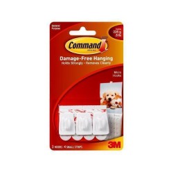 Command Hook 17066 Micro White, Pack of 3 Command Hook 17066 Micro White, Pack of 3