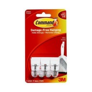 Command Hook 17067 Small White Wire, Pack of 3