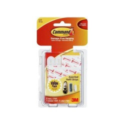 Command Refill Strips 17200CLR Assorted Clear, Pack of 16