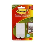 Command Picture Hanging Strips 17201 Medium White, Pack of 4 Sets