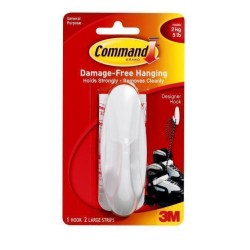 Command Hook 17083 Large White Designer