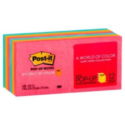 Post-it Pop Up Notes R330-12AN 76x76mm Poptimistic (Cape Town), Pack of 12