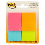 Post-it Notes 653-4AF 38x50mm Poptimistic (Cape Town), Pack of 4