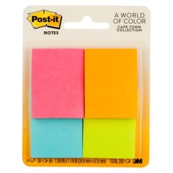 Post-it Notes 653-4AF 38x50mm Poptimistic (Cape Town), Pack of 4