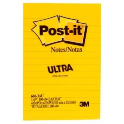 Post-it Lined Notes 660-3AU 101x152mm Floral Fantasy (Jaipur), Pack of 3