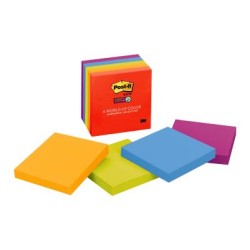 Post-it Super Sticky Notes 654-5SSAN 76x76mm Primaries (Marrakesh), Pack of 5