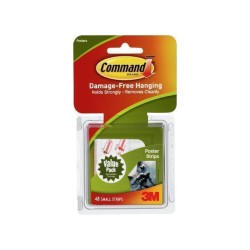Command Poster Strips 17024-48 Small White, Value Pack of 48