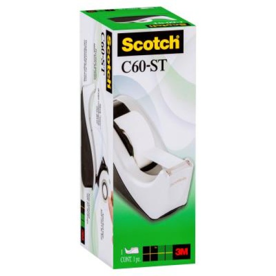 Scotch C60-ST Tape Dispenser Silver/Black