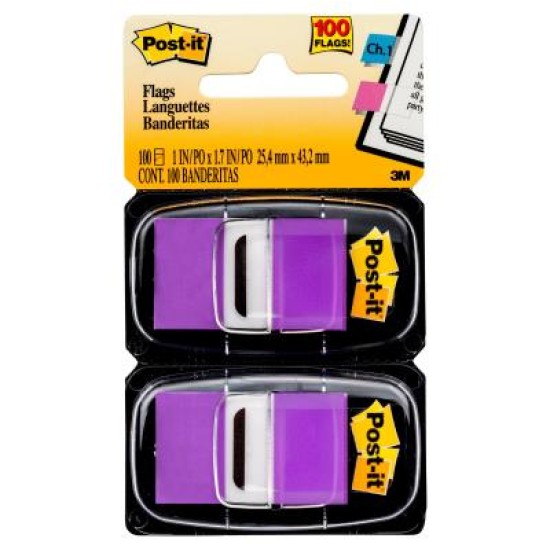 Post-it Flags 680-PU2 25x43mm Purple, Pack of 2