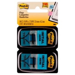 Post-it Flags 680-IH2 25x43mm Initial Here, Pack of 2