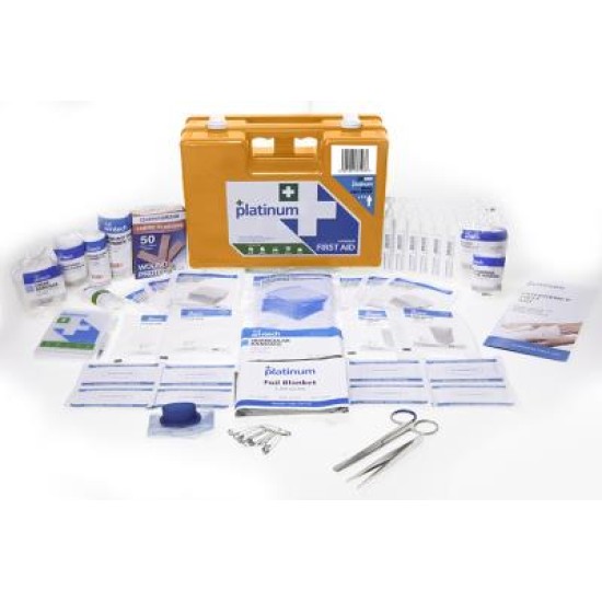 Platinum First Aid Kit - 105 Piece Medium - Green Plastic Wall Mount