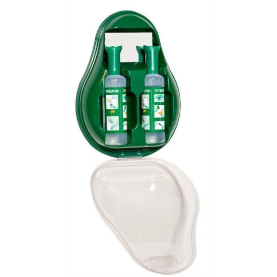 Platinum Eyewash Station with protective cover - 2 x 500ml irrigation bottles