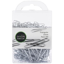 DIXON PAPER CLIPS 25MM TRI PACK 200 DIXON PAPER CLIPS 25MM TRI PACK 200