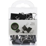 DIXON FOLDBACK CLIPS 19MM PACK 24