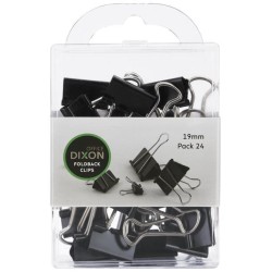 DIXON FOLDBACK CLIPS 19MM PACK 24