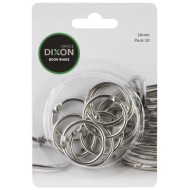 DIXON BOOK RINGS 26MM 10 PACK