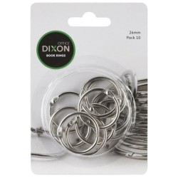 DIXON BOOK RINGS 26MM 10 PACK