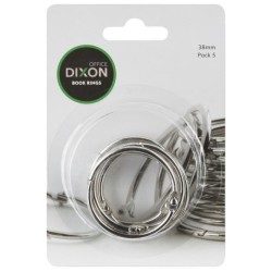 DIXON BOOK RINGS 38MM 5 PACK