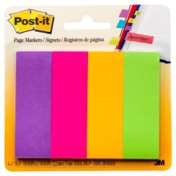Post-it Page Markers 671-4AU 22x73mm Assorted, Pack of 4