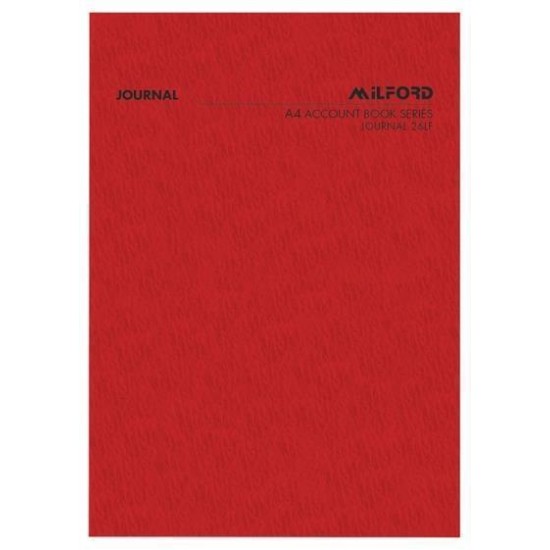 MILFORD FSC 70% MIX A4 JOURNAL 26 LEAF LIMP ACCOUNT BOOK