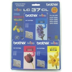 Brother lc37cl3pk 3x ink cartridges colour