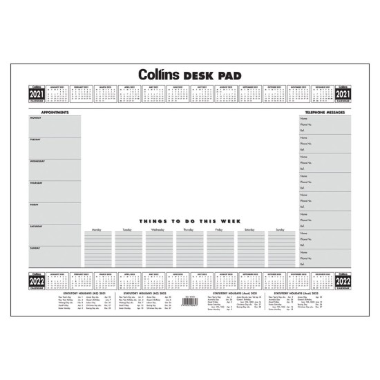 DIARIES 2027 Collins A2 Executive Desk Pad 50lf 2024 2025 page: 52