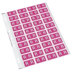 CODAFILE LABEL ALPHA R 25MM PACK 5 SHEETS