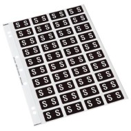 CODAFILE LABEL ALPHA S 25MM PACK 5 SHEETS