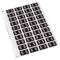 CODAFILE LABEL ALPHA S 25MM PACK 5 SHEETS