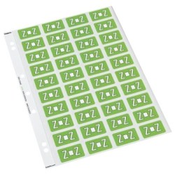 CODAFILE LABEL ALPHA Z 25MM PACK 5 SHEETS