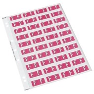 CODAFILE LABEL ALPHA F 25MM PACK 5 SHEETS