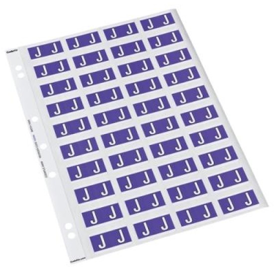 CODAFILE LABEL ALPHA J 25MM PACK 5 SHEETS