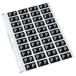 CDF 25MM ALPHA LABEL P SINGLES