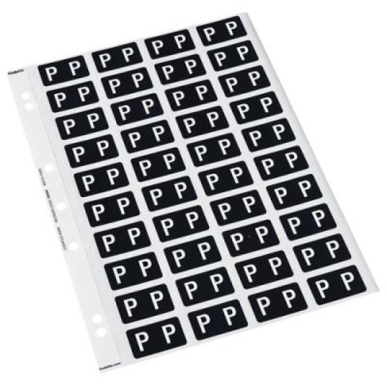 CDF 25MM ALPHA LABEL P SINGLES